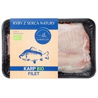 KARP ŚWIEŻY FILET BIO (około 0,50 kg) (TACKA) - RYBY Z SERCA NATURY (NA ZAMÓWIENIE)