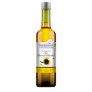 OLEJ SŁONECZNIKOWY TŁOCZONY NA ZIMNO BIO 500 ml - BIO PLANETE