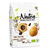 MUFFINKI MINI Z NADZIENIEM ORZECHOWO - KAKAOWYM BEZGLUTENOWE BIO 200 g - NATEN