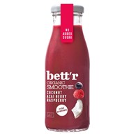 SMOOTHIE MALINA - JAGODA ACAI - KOKOS TŁOCZONE NA ZIMNO BIO 250 ml - BETT'R