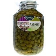 OLIWKI ZIELONE BEZ PESTKI Z ZIOŁAMI W OLEJU BIO 4,55 kg (SŁOIK) - BIO-VERDE