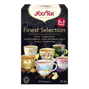 HERBATKA FINEST SELECTION (MIX HERBATEK) BIO (6 x 3 TOREBKI) 34,2 g - YOGI TEA