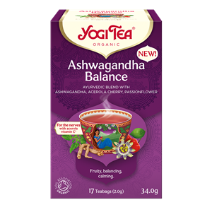 HERBATKA AJURWEDYJSKA RÓWNOWAGA Z ASHWAGANDHĄ (ASHWAGANDHA BALANCE) BIO (17 x 2 g) 34 g - YOGI TEA