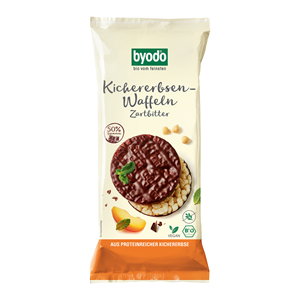 WAFLE Z CIECIERZYCY Z CIEMNĄ CZEKOLADĄ BEZGLUTENOWE BIO 65 g - BYODO