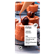 CZEKOLADA KUWERTURA MLECZNA DO GOTOWANIA BIO 150 g - VIVANI