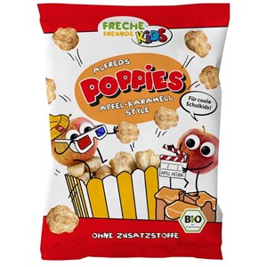 CHRUPKI KUKURYDZIANO - RYŻOWE O SMAKU JABŁKOWO - KARMELOWYM BEZGLUTENOWE DLA DZIECI BIO 40 g - FRECHE FREUNDE (KIDS)