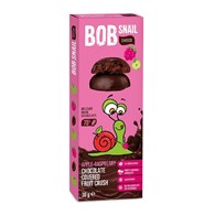 PRZEKĄSKA CHOCO JABŁKO - MALINA W CIEMNEJ CZEKOLADZIE BELGIJSKIEJ BEZ DODATKU CUKRÓW BEZGLUTENOWA 30 g - BOB SNAIL