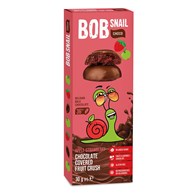 PRZEKĄSKA CHOCO JABŁKO - TRUSKAWKA W MLECZNEJ CZEKOLADZIE BIELGIJSKIEJ BEZ DODATKU CUKRÓW BEZGLUTENOWA 30 g - BOB SNAIL