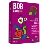 PRZEKĄSKI ROLL JABŁKO - CZARNA PORZECZKA BEZ DODATKU CUKRÓW BEZGLUTENOWE 100 g - BOB SNAIL