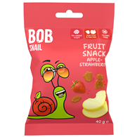 ŻELKI JABŁKO - TRUSKAWKA BEZ DODATKU CUKRÓW BEZGLUTENOWA 40 g - BOB SNAIL