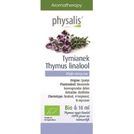 OLEJEK ETERYCZNY TYMIANEK THYMUS ZYGIS LINALOL BIO 10 ml - PHYSALIS