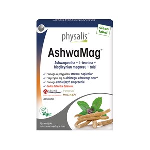 ASHWAGANDHA + MAGNEZ 30 TABLETEK - PHYSALIS