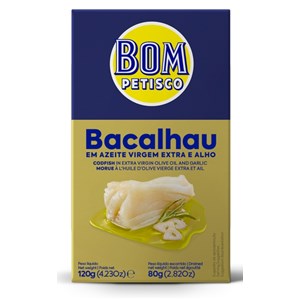 DORSZ Z CZOSNKIEM W OLIWIE Z OLIWEK EXTRA VIRGIN 120 g (80 g) - BON APPETIT (BOM PETISCO)