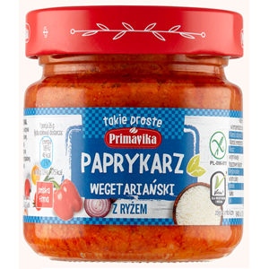 PAPRYKARZ WEGAŃSKI Z RYŻEM BEZGLUTENOWY 160 g - PRIMAVIKA