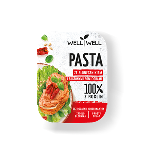 PASTA ZE SŁONECZNIKIEM I POMIDORAMI 125 g - WELL WELL