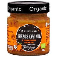 SŁODKA PRZEKĄSKA BRZOSKWINIA Z SIEMIENIEM LNIANYM  BIO 200 g - RUNOLAND