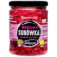 SURÓWKA Z KAPUSTY RÓŻOWA SŁODKO - KWAŚNA BIO 500 g (340 g) - RUNOLAND