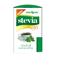 STEVIA PASTYLKI W DOZOWNIKU (250 szt) 13 g - ZIELONY LISTEK