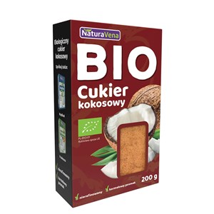 CUKIER KOKOSOWY BIO 200 g - NATURAVENA