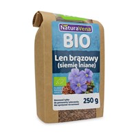 LEN BRĄZOWY (SIEMIĘ LNIANE) BIO 250 g - NATURAVENA