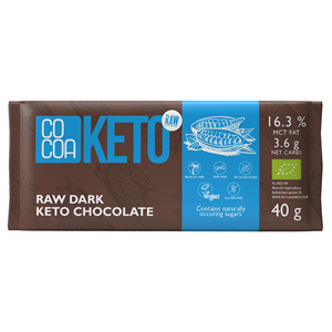 CZEKOLADA Z OLEJEM MCT BEZ DODATKU CUKRÓW BEZGLUTENOWA KETO BIO 40 g - COCOA