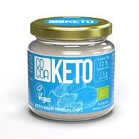 KREM MIGDAŁOWY Z OLEJEM MCT BEZ DODATKU CUKRÓW BEZGLUTENOWY KETO BIO 200 g - COCOA