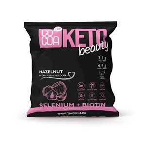 ORZECHY LASKOWE W KETO CZEKOLADZIE CIEMNEJ BEAUTY BEZGLUTENOWE 70 g - COCOA