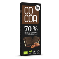 CZEKOLADA CIEMNA 70 % Z ORZECHAMI PEKAN BIO 40 g - COCOA