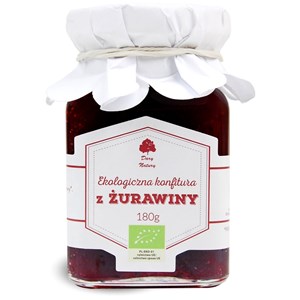 KONFITURA Z ŻURAWINY BIO 180 g - DARY NATURY