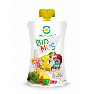 MUS ANANASOWO - BANANOWO - JABŁKOWY BEZGLUTENOWY BIO 120 g - BIO FOOD