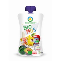 MUS ŚLIWKOWO - BANANOWO - JABŁKOWY BEZGLUTENOWY BIO 90 g - BIO FOOD