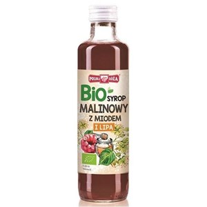 SYROP MALINOWY Z MIODEM I LIPĄ BIO 250 ml - POLSKA RÓŻA