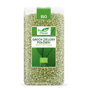 GROCH ZIELONY POŁÓWKI BIO 500 g - BIO PLANET