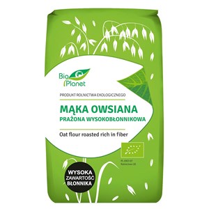 MĄKA OWSIANA PRAŻONA WYSOKOBŁONNIKOWA BIO 400 g - BIO PLANET