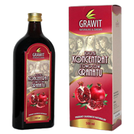 KONCENTRAT Z OWOCÓW GRANATU 100 % (GRAWIT) BEZGLUTENOWY 500 ml - VITAFAN