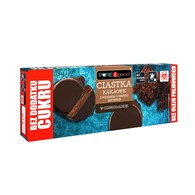 CIASTKA KAKAOWE Z KREMEM O SMAKU BROWNIE W CZEKOLADZIE DESEROWEJ BEZ DODATKU CUKRÓW 128 g - PURE&GOOD