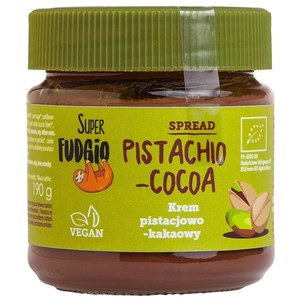 KREM PISTACJOWO - KAKAOWY BEZGLUTENOWY BIO 190 g - ME GUSTO (SUPER FUDGIO)