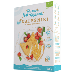 MIESZANKA NA NALEŚNIKI Z MĄKĄ GRYCZANĄ BEZGLUTENOWA BIO 200 g - ZDROWO NAMIESZANE