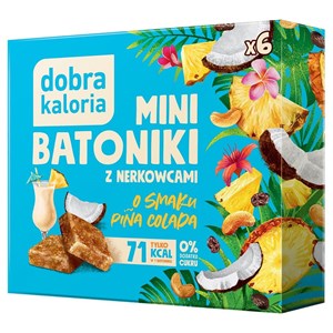 BATONIKI MINI Z NERKOWCÓW O SMAKU PINA COLADA BEZ DODATKU CUKRÓW (6 x 17 g) 102 g - DOBRA KALORIA