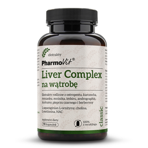 KAPSUŁKI NA WSPARCIE WĄTROBY LIVER COMPLEX 90 szt. - PHARMOVIT (CLASSIC)