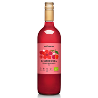 KOMBUCHA HIBISKUS I CZEREŚNIA BIO 750 ml - DELIKATNA