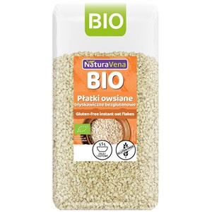 PŁATKI OWSIANE BŁYSKAWICZNE BEZGLUTENOWE BIO 300 g - NATURAVENA