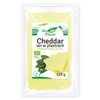 SER CHEDDAR W PLASTRACH BIO 125 g - BIO PLANET