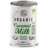 COCONUT MILK - NAPÓJ KOKOSOWY (22 % TŁUSZCZU) BIO 400 ml - DIET-FOOD