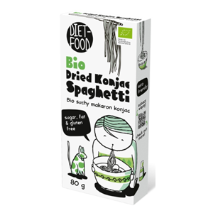 MAKARON (SUCHY KONJAC) SPAGHETTI BEZGLUTENOWY BIO 80 g - DIET-FOOD