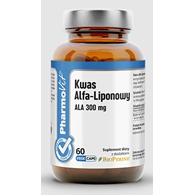 KWAS ALFA-LIPONOWY ALA (300 mg) BEZGLUTENOWY 60 KAPSUŁEK - PHARMOVIT (CLEAN LABEL)