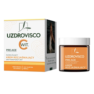 KREM DO TWARZY ROZJAŚNIAJĄCY NAWILŻAJĄCY ANTYOKSYDACYJNY 50 ml - UZDROVISCO (PRE-AGE)