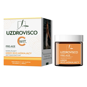 KREM DO TWARZY ROZJAŚNIAJĄCY NAWILŻAJĄCY ANTYOKSYDACYJNY 50 ml - UZDROVISCO (PRE-AGE)