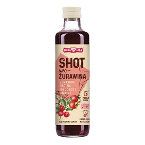 SHOT URO-ŻURAWINA BEZ DODATKU CUKRÓW 250 ml - POLSKA RÓŻA