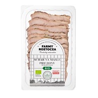 SCHAB NA MAŚLE PIECZONY PLASTRY BIO 100 g -  FARMY ROZTOCZA (NA ZAMÓWIENIE)